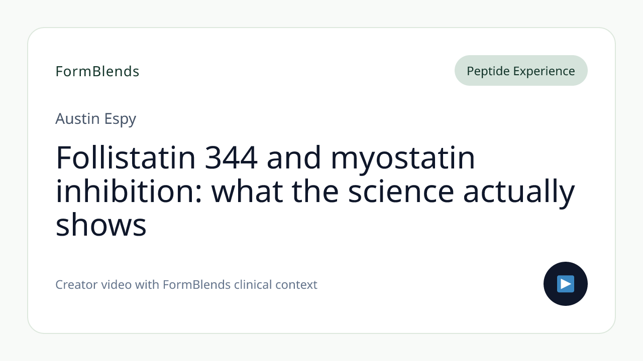 Follistatin 344 and myostatin inhibition: what the science actually shows