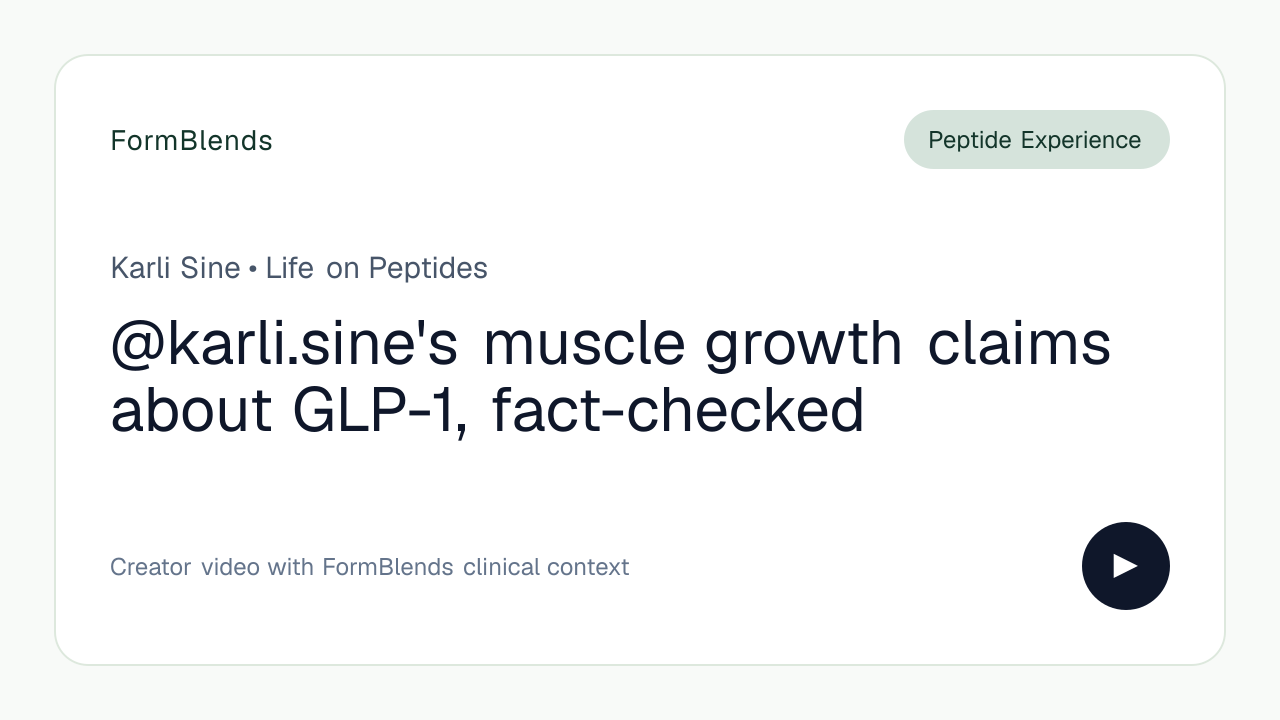 @karli.sine's muscle growth claims about GLP-1, fact-checked