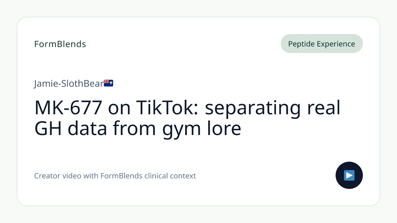 MK-677 on TikTok: separating real GH data from gym lore