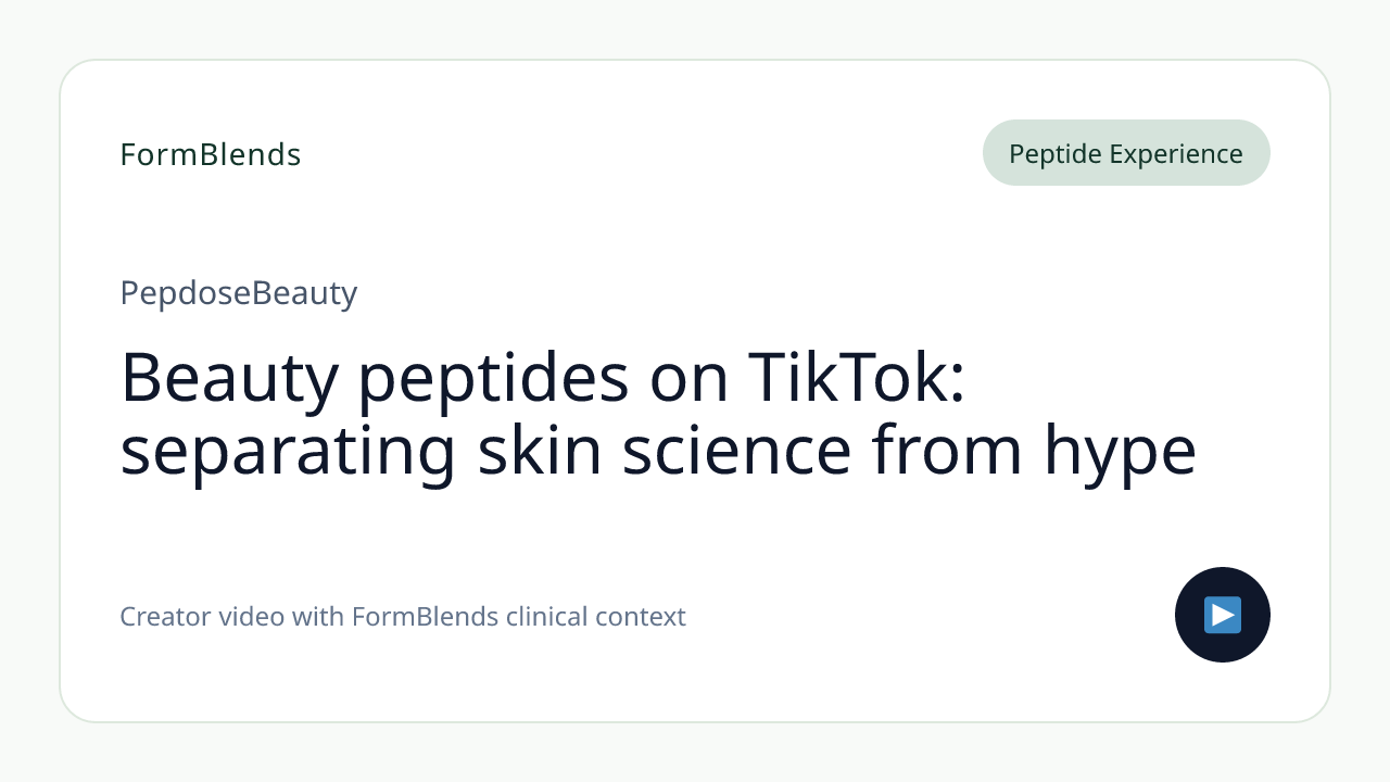 Beauty peptides on TikTok: separating skin science from hype