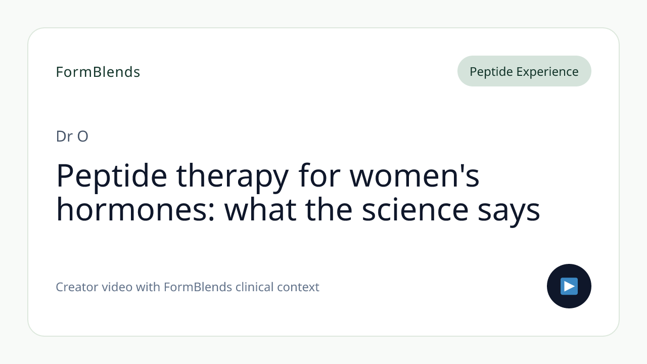 Peptide therapy for women's hormones: what the science says