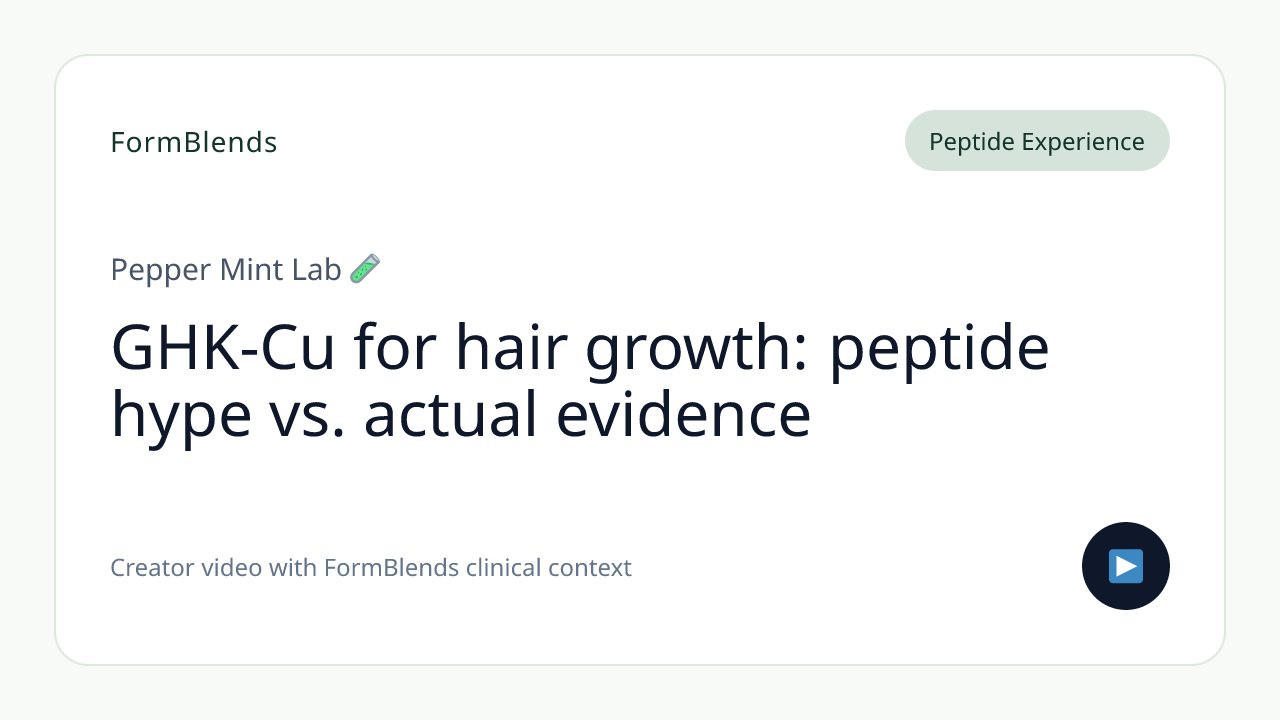 GHK-Cu for hair growth: peptide hype vs. actual evidence