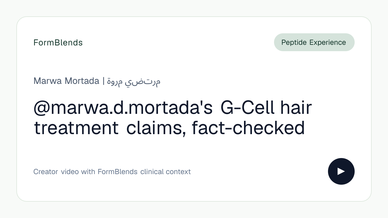 @marwa.d.mortada's G-Cell hair treatment claims, fact-checked