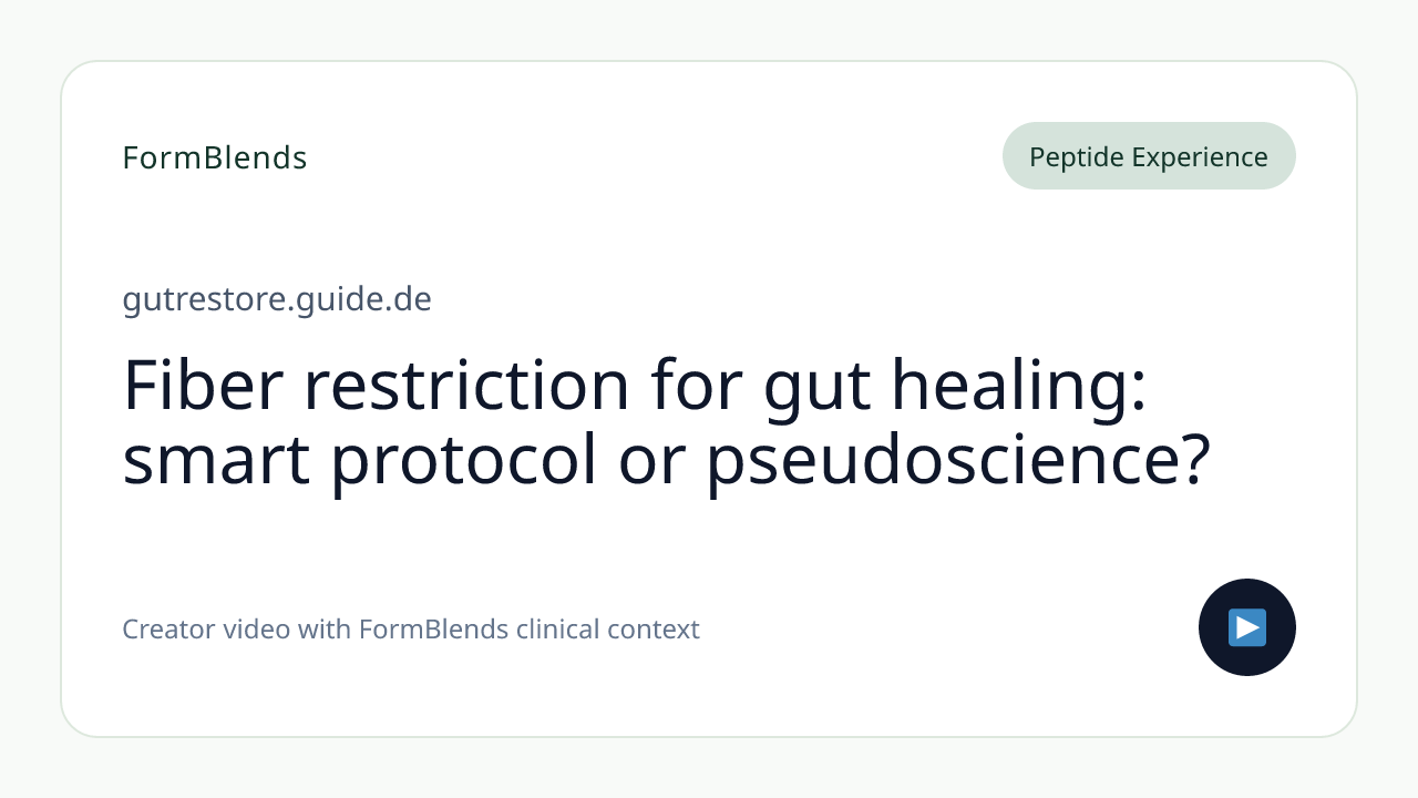 Fiber restriction for gut healing: smart protocol or pseudoscience?