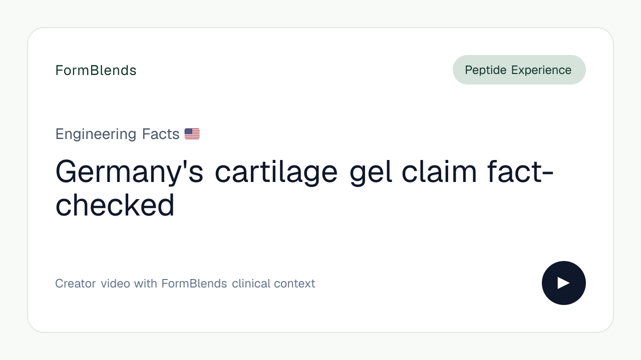 Germany's cartilage gel claim fact-checked