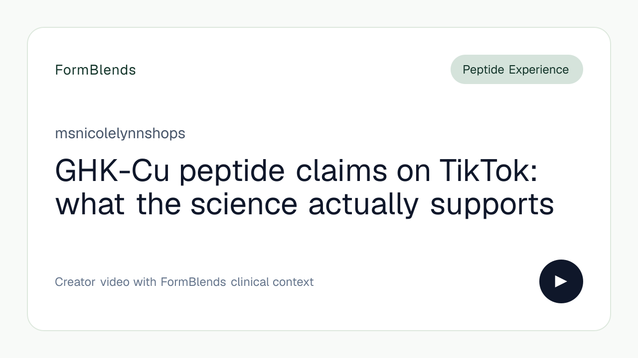 GHK-Cu peptide claims on TikTok: what the science actually supports