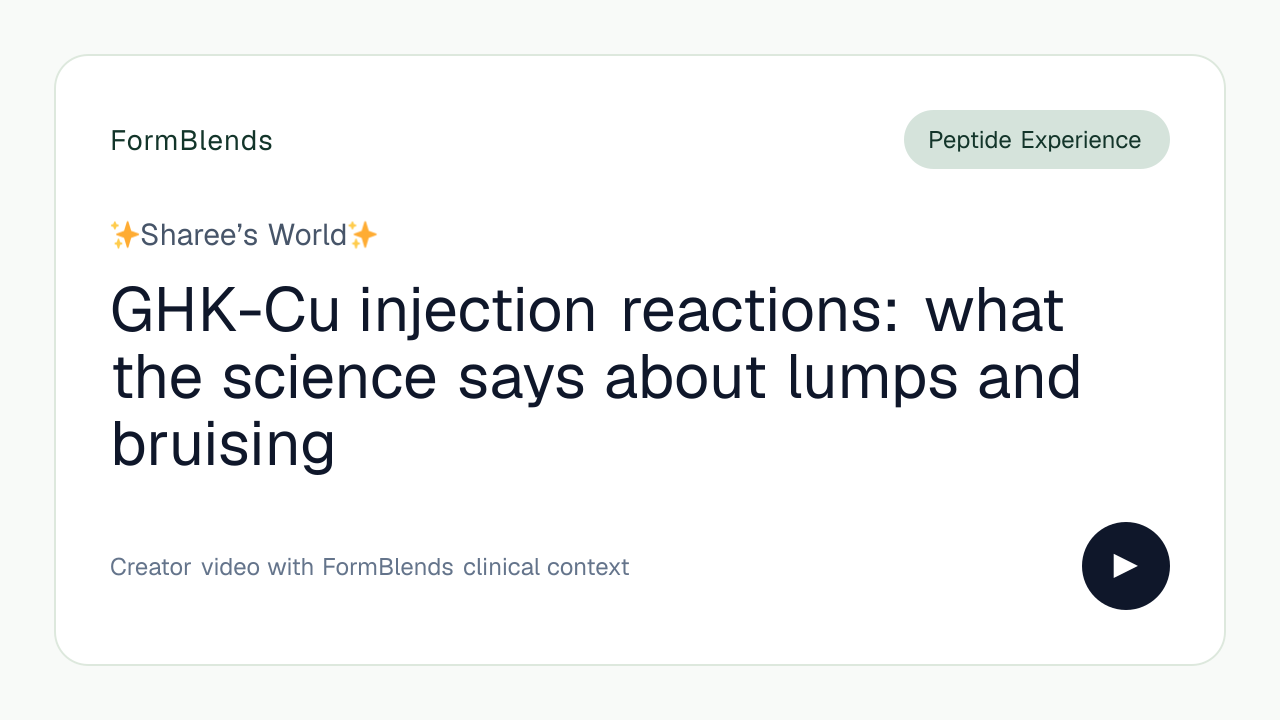 ghk cu injection redness GHK-Cu reactions: what the science says about lumps and… ghk cu needle Ultimate dark inner thighs 30ml Sample:Concentrate