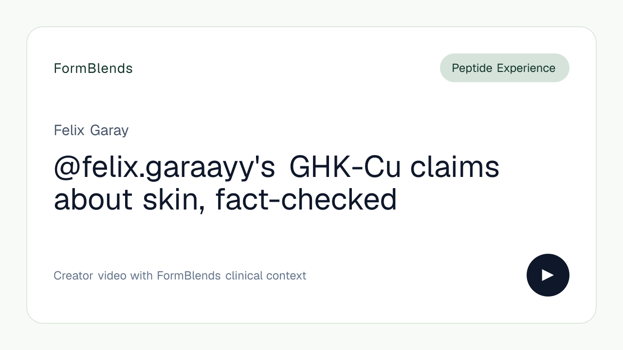 @felix.garaayy's GHK-Cu claims about skin, fact-checked