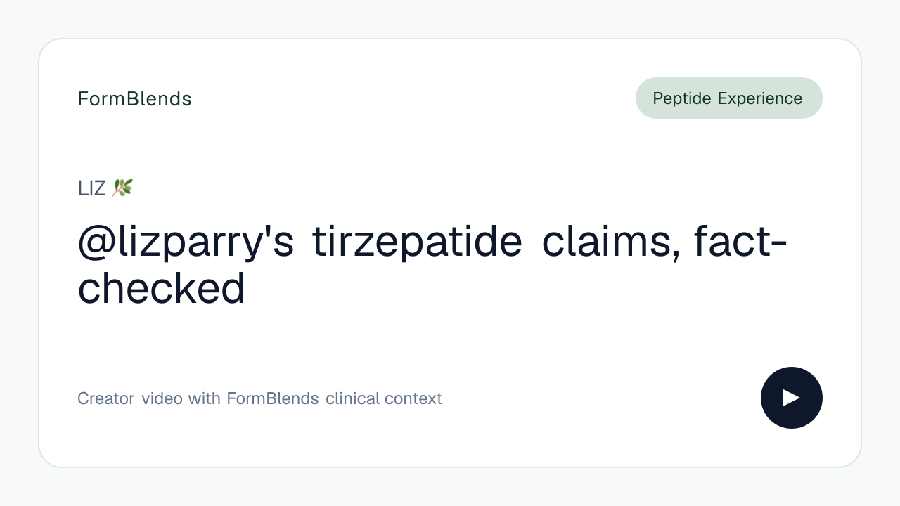 @lizparry's tirzepatide claims, fact-checked
