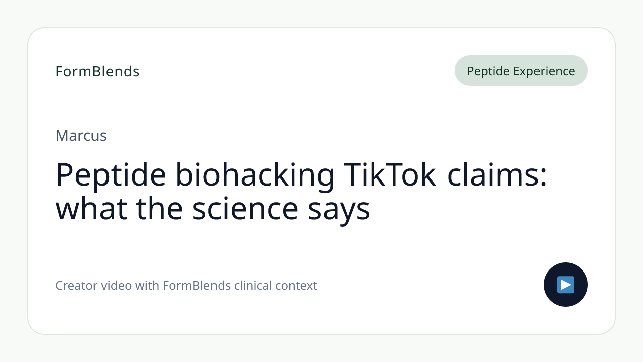 Peptide biohacking TikTok claims: what the science says