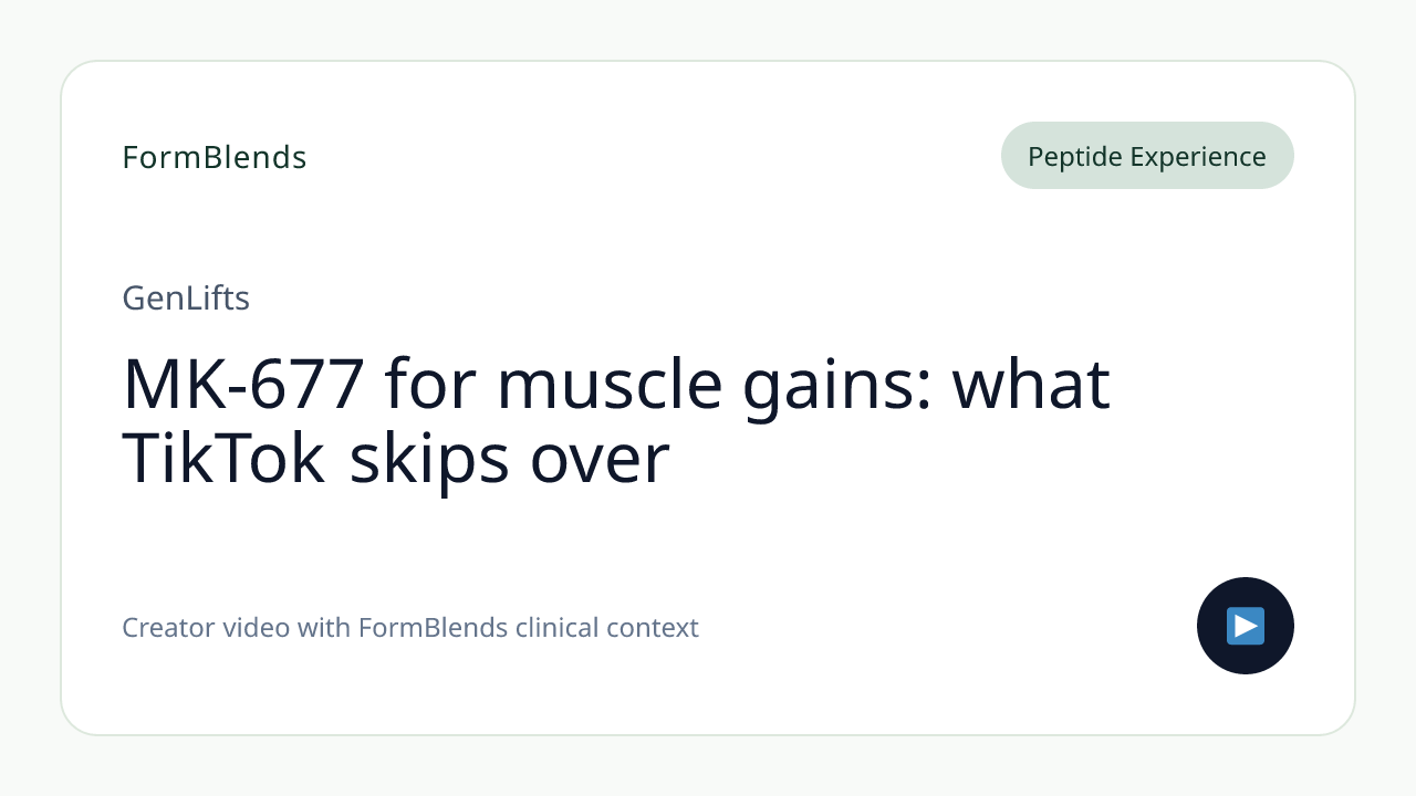 MK-677 for muscle gains: what TikTok skips over