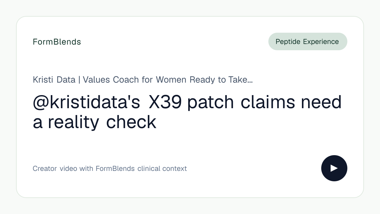 @kristidata's X39 patch claims need a reality check