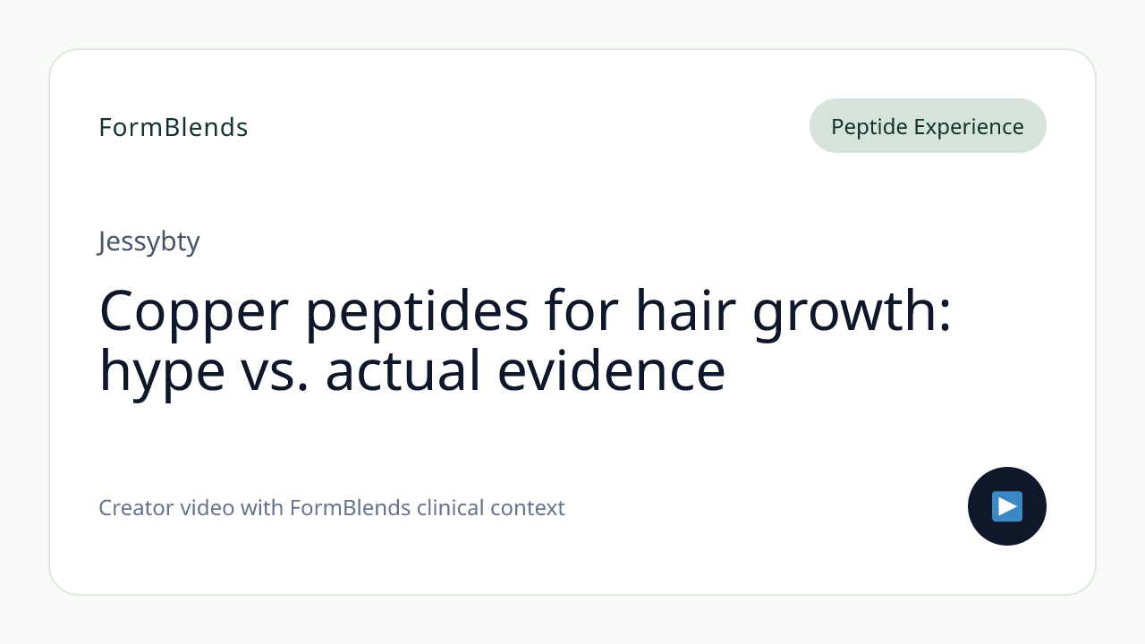 Copper peptides for hair growth: hype vs. actual evidence