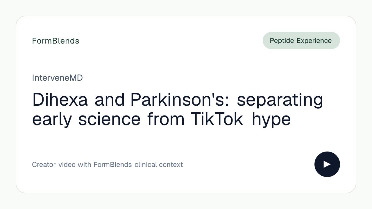dihexa safety risks side effects and Parkinson's: separating early science from TikTok hype… 5 amino 1mq dosage 2 month supply b complex Location:GB