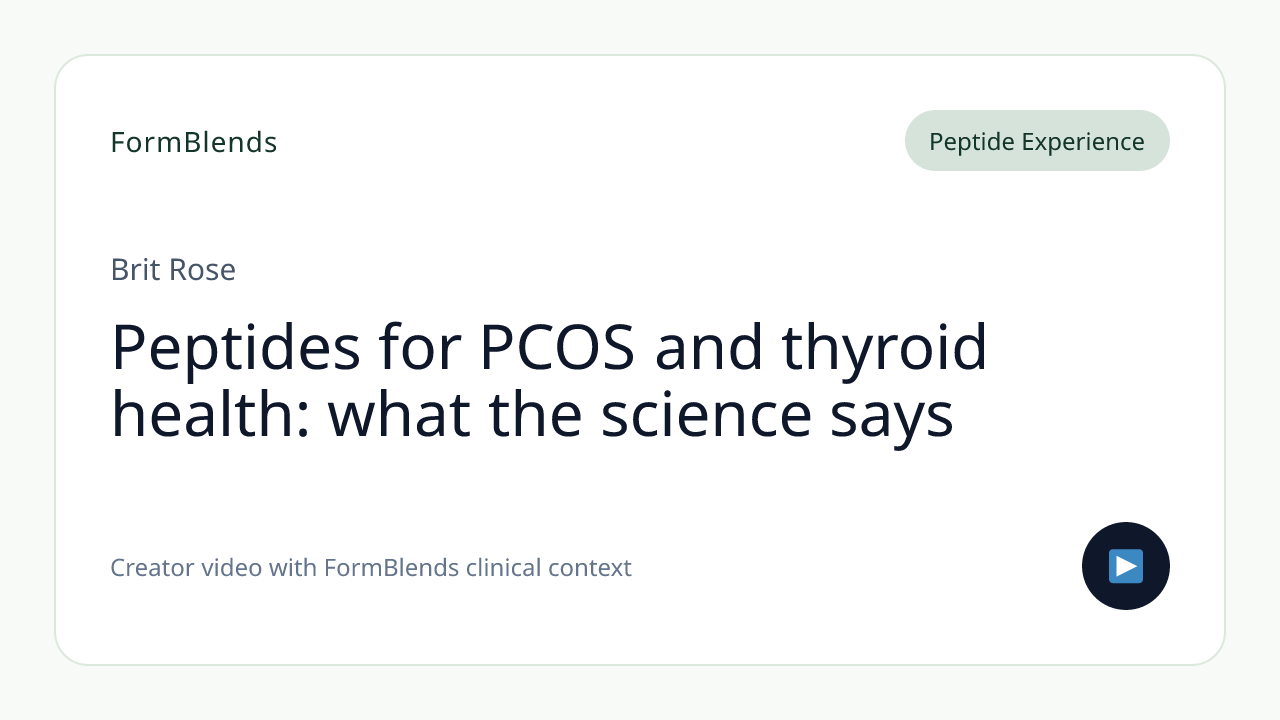 Peptides for PCOS and thyroid health: what the science says