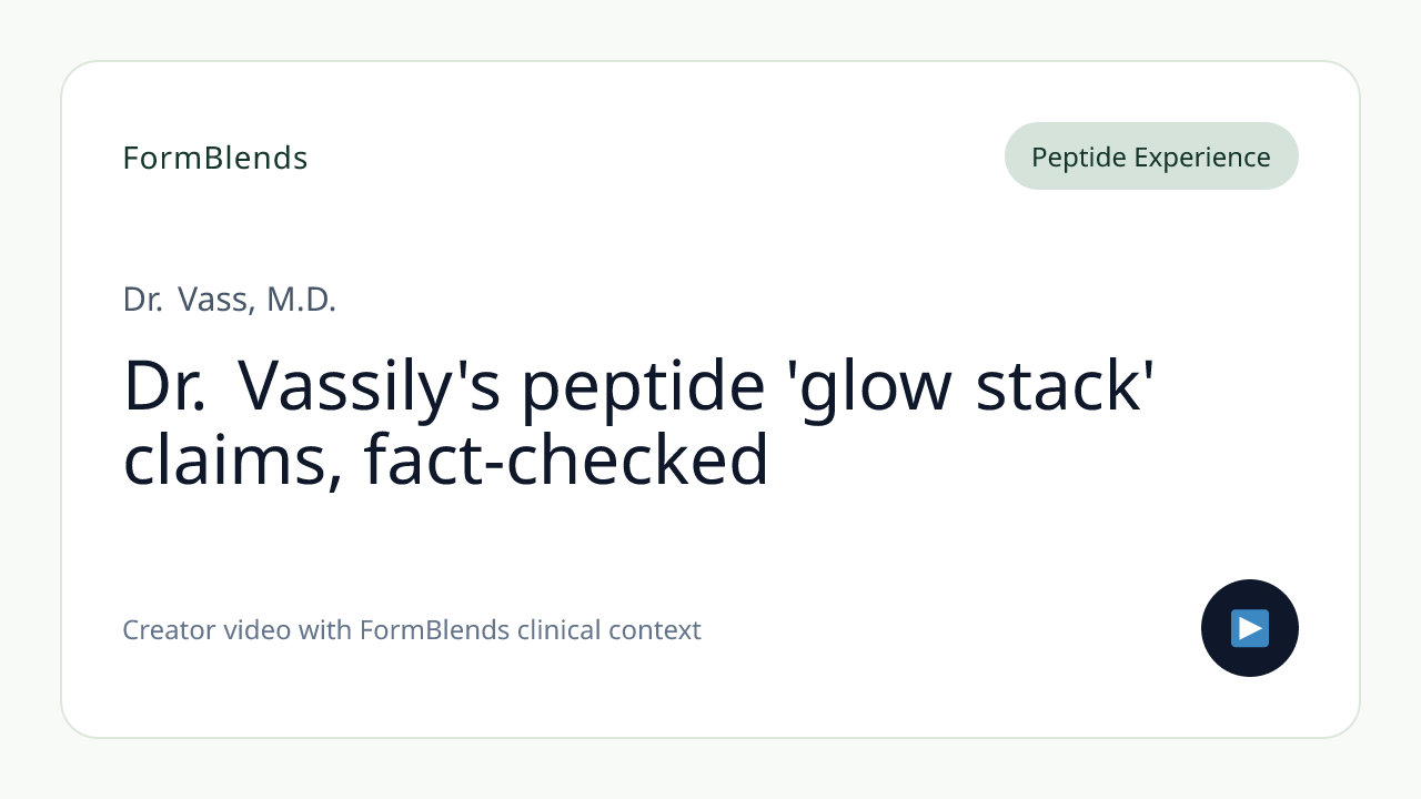 Dr. Vassily's peptide 'glow stack' claims, fact-checked