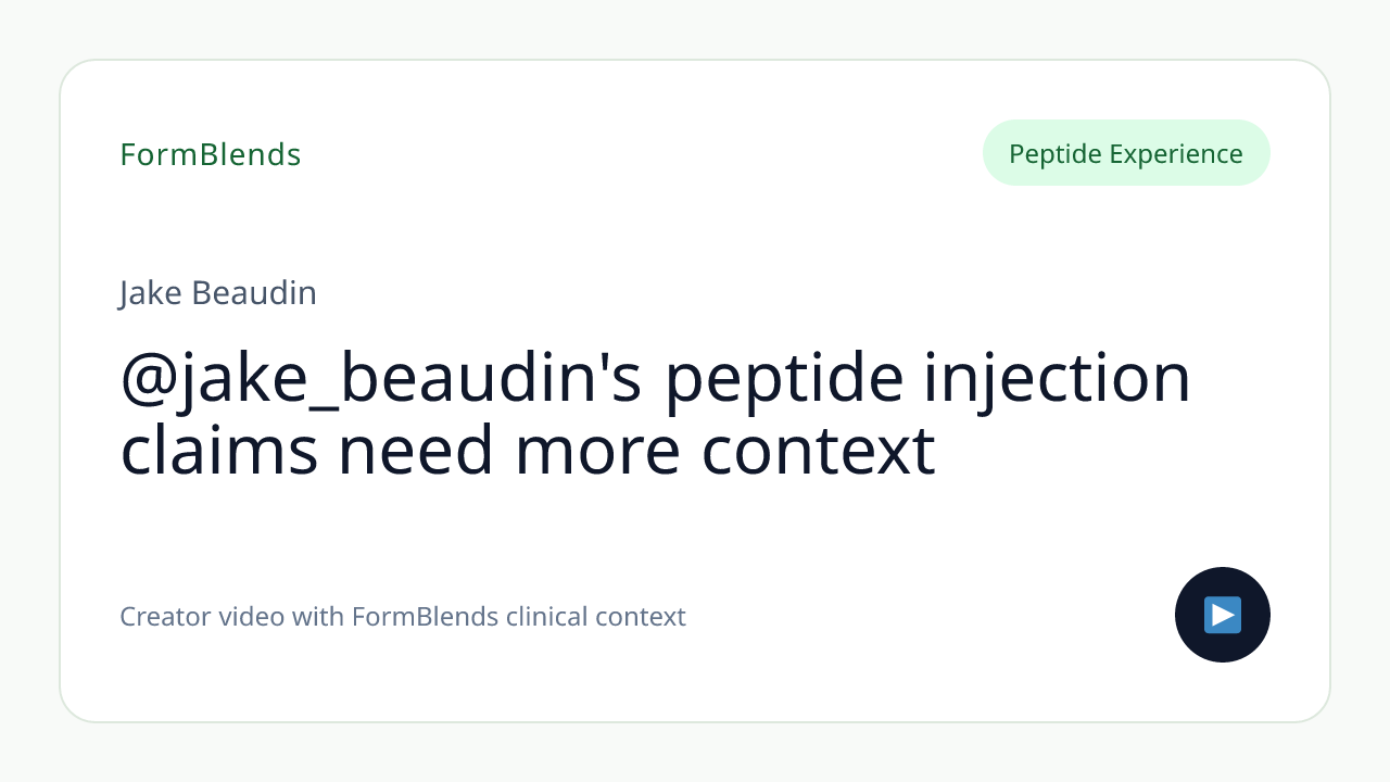 @jake_beaudin's peptide injection claims need more context
