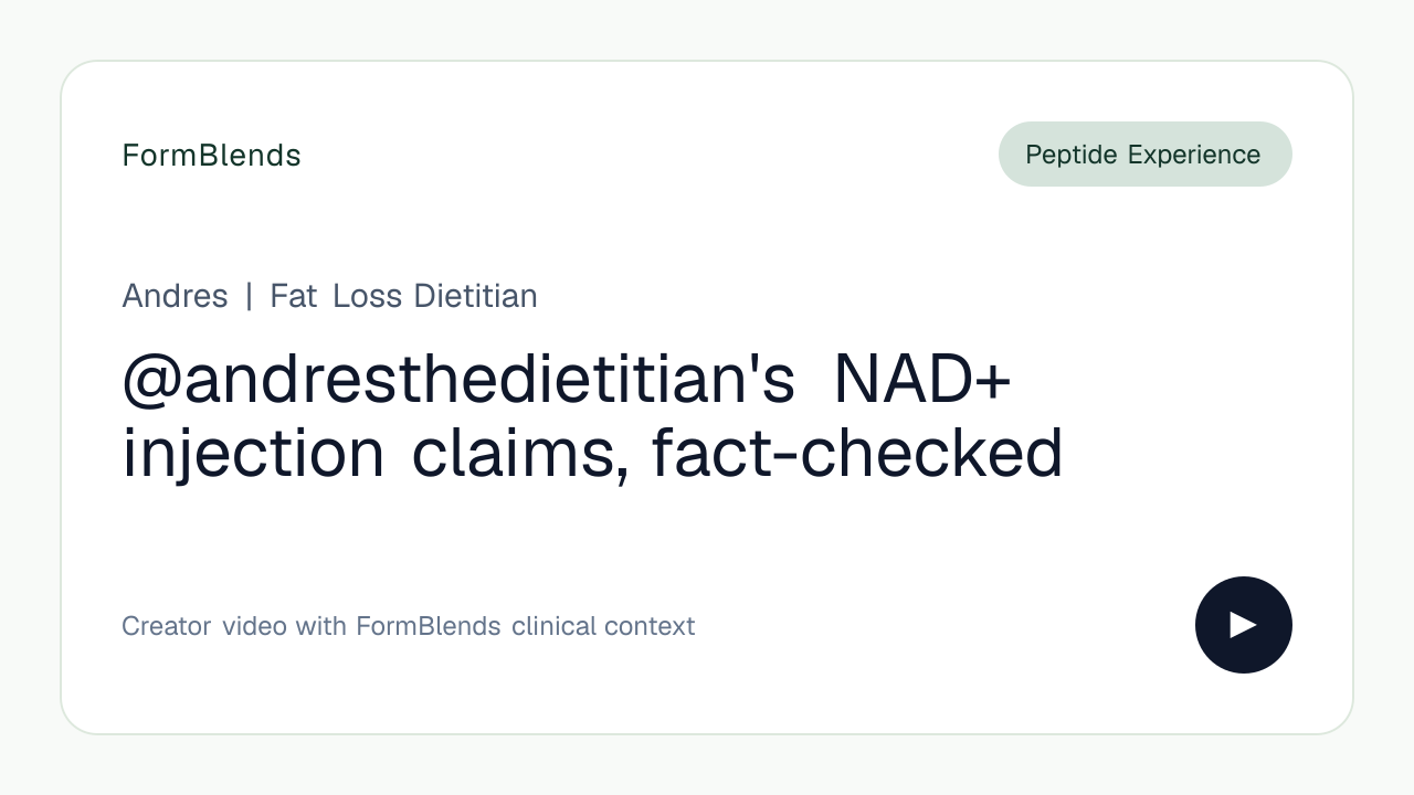 @andresthedietitian's NAD+ injection claims, fact-checked