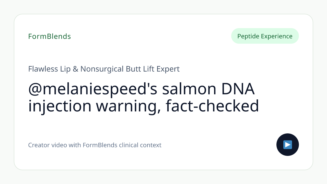 @melaniespeed's salmon DNA injection warning, fact-checked