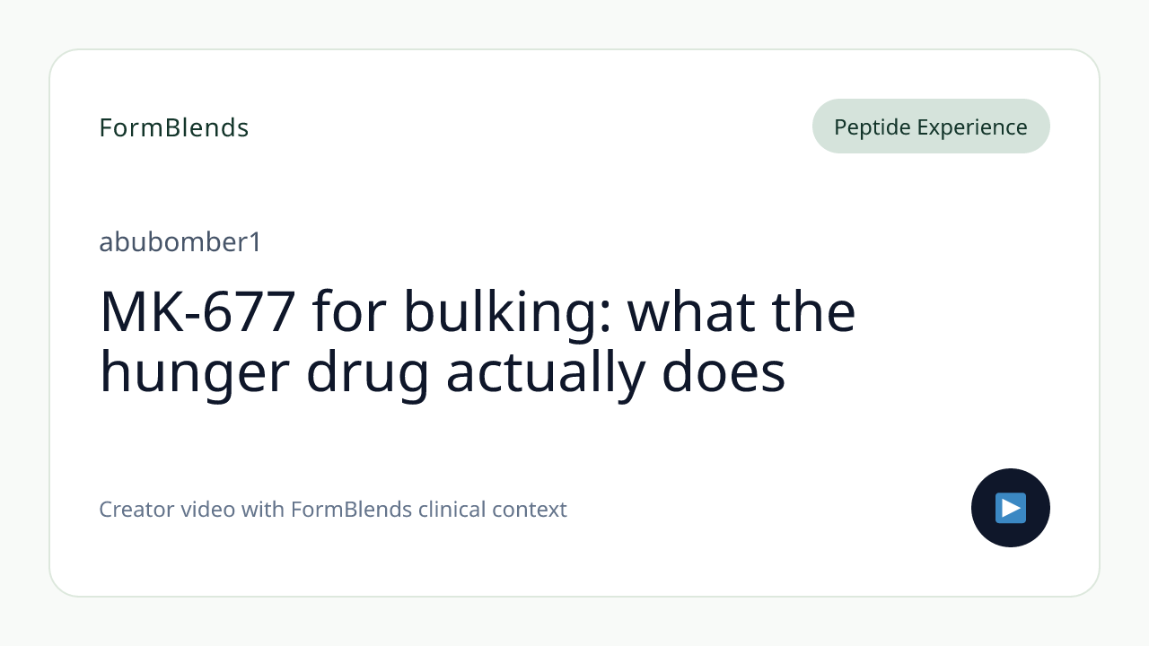 MK-677 for bulking: what the hunger drug actually does