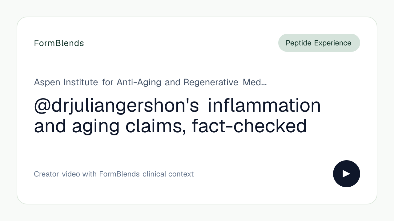@drjuliangershon's inflammation and aging claims, fact-checked