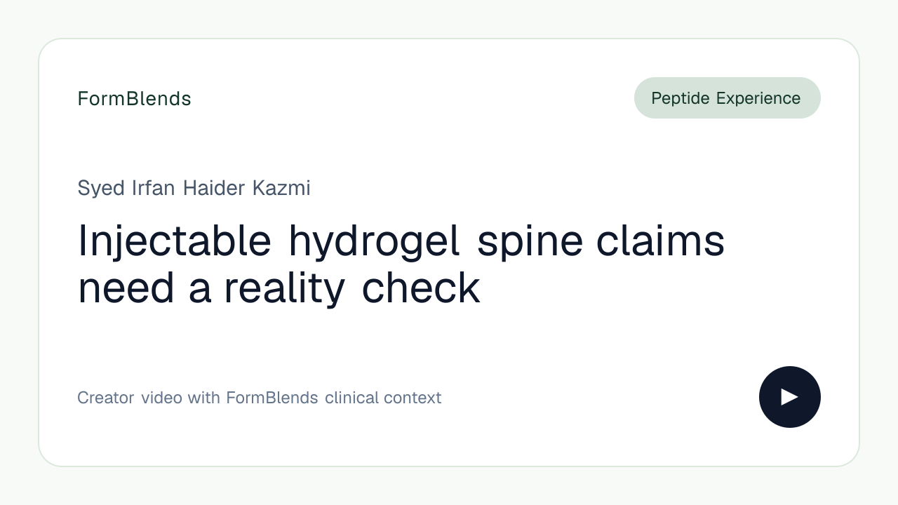 Injectable hydrogel spine claims need a reality check
