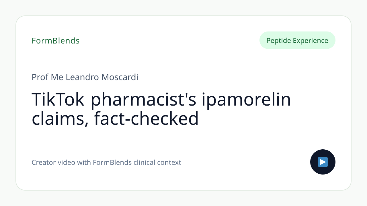 TikTok pharmacist's ipamorelin claims, fact-checked