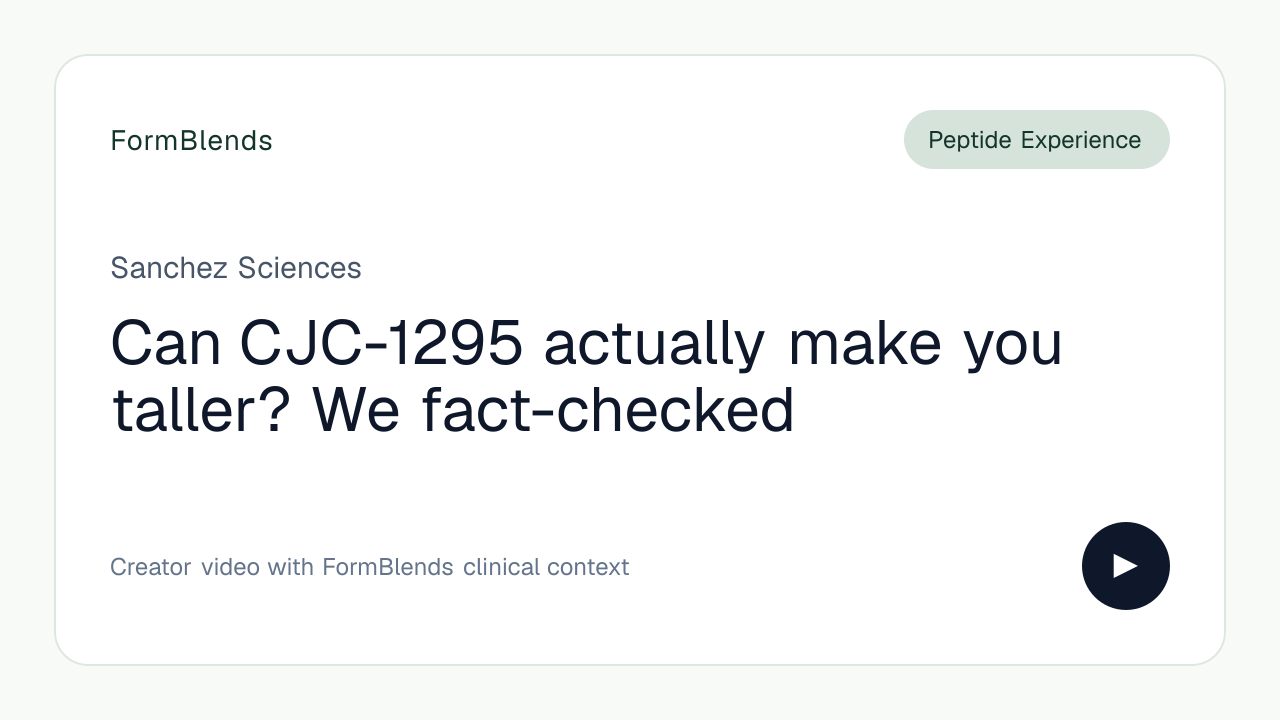 Can CJC-1295 actually make you taller? We fact-checked