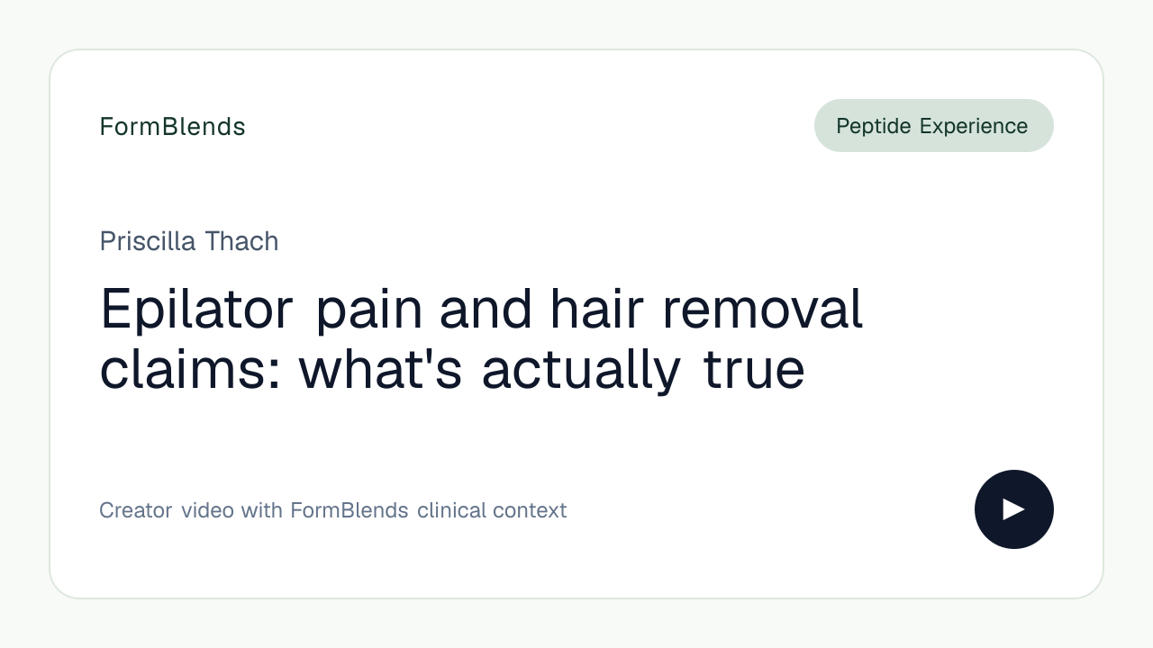 Epilator pain and hair removal claims: what's actually true