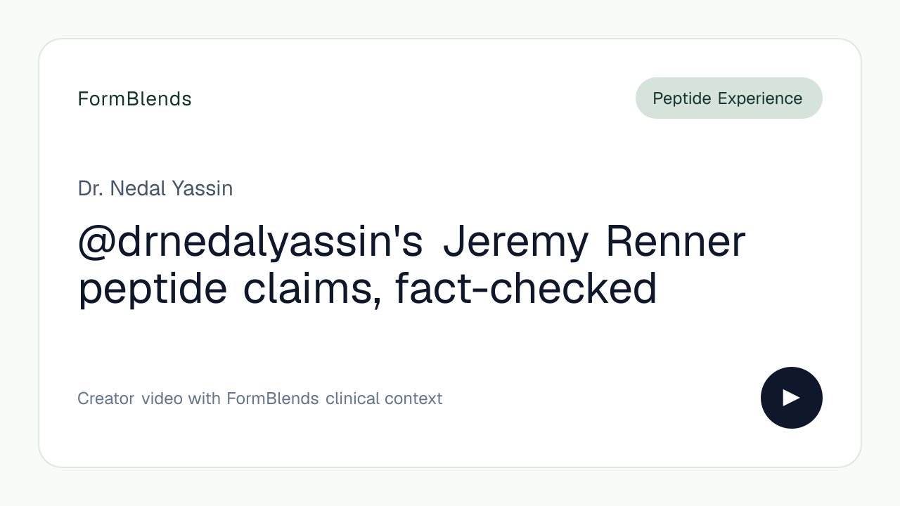 @drnedalyassin's Jeremy Renner peptide claims, fact-checked