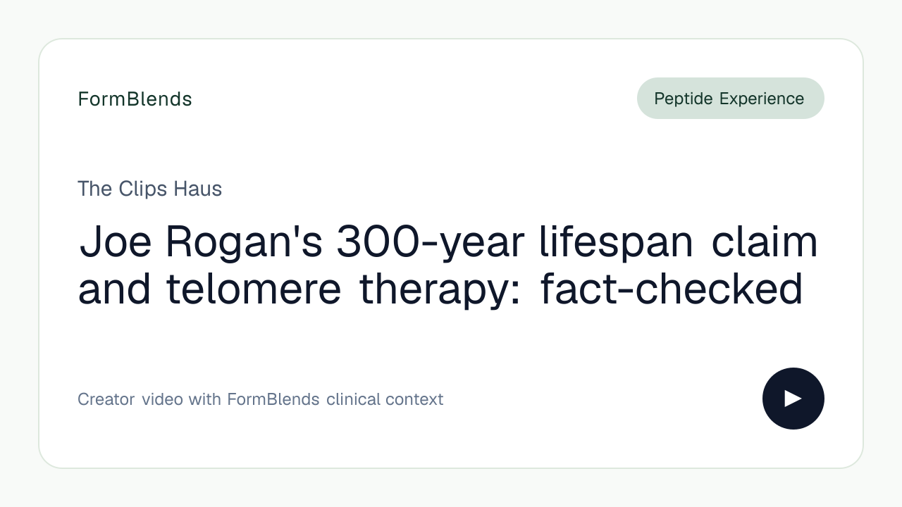 does joe rogan use ipamorelin Rogan's 300-year lifespan claim and telomere therapy… C0llagen Size:180 Vegetarian Capsules Ipamorelin - 10mg -