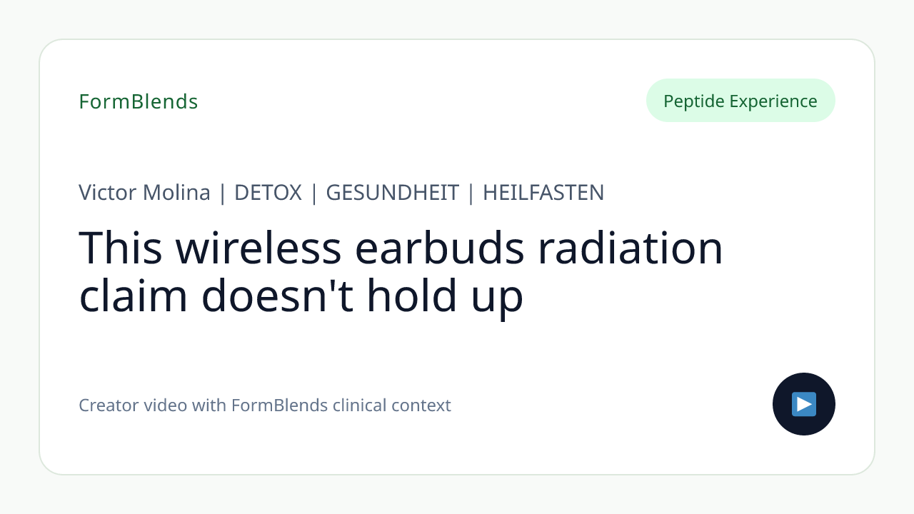 This wireless earbuds radiation claim doesn't hold up