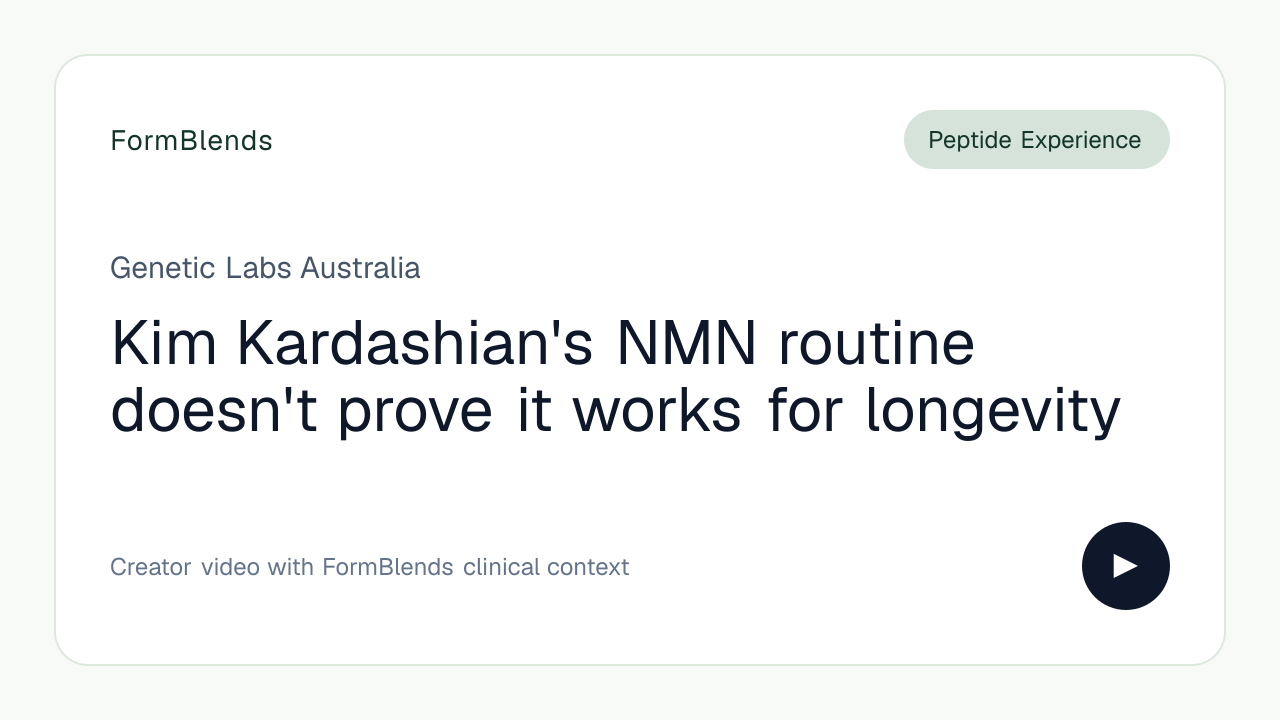 Kim Kardashian's NMN routine doesn't prove it works for longevity