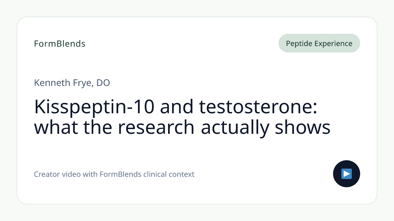 Kisspeptin-10 and testosterone: what the research actually shows