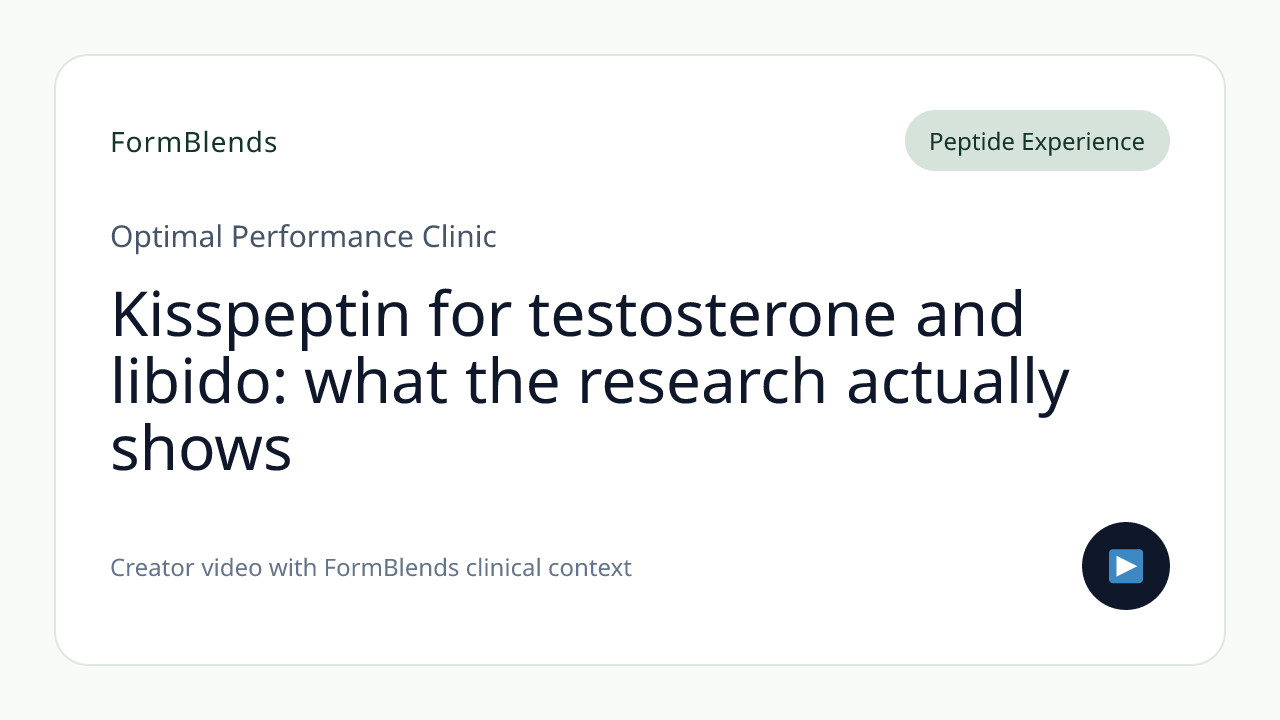 Kisspeptin for testosterone and libido: what the research actually shows