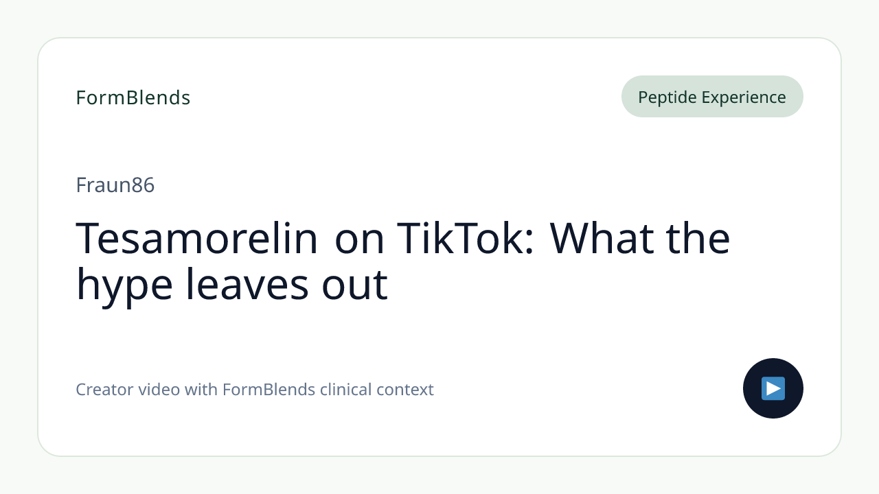 Tesamorelin on TikTok: What the hype leaves out
