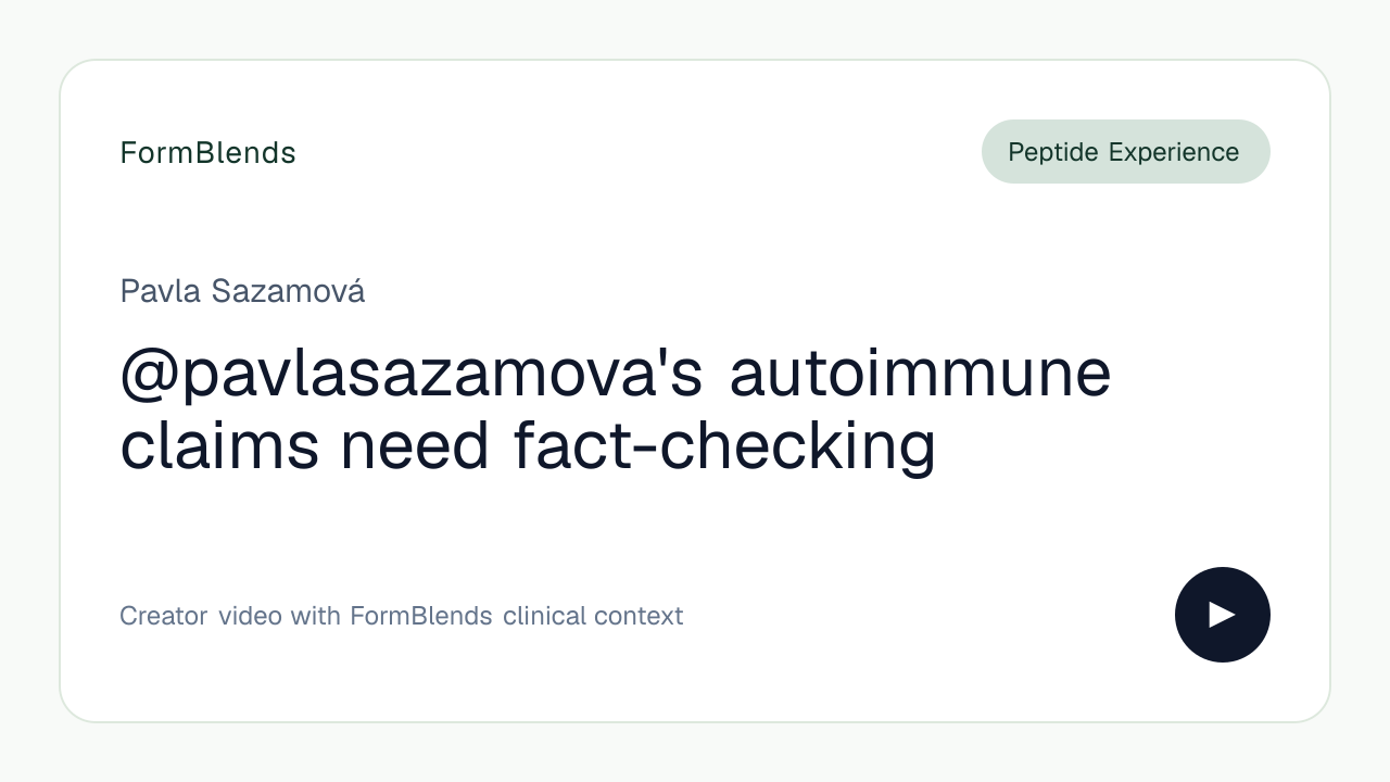 @pavlasazamova's autoimmune claims need fact-checking