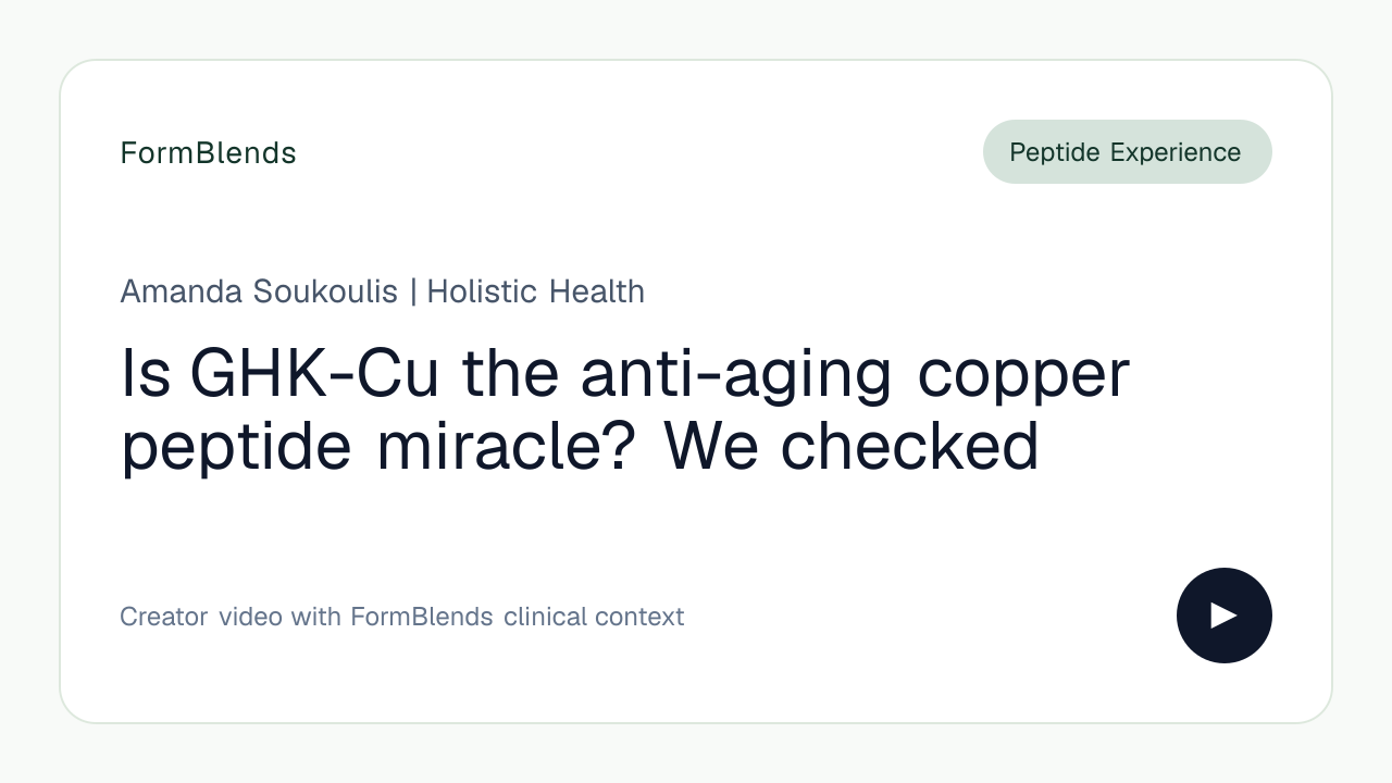 Is GHK-Cu the anti-aging copper peptide miracle? We checked