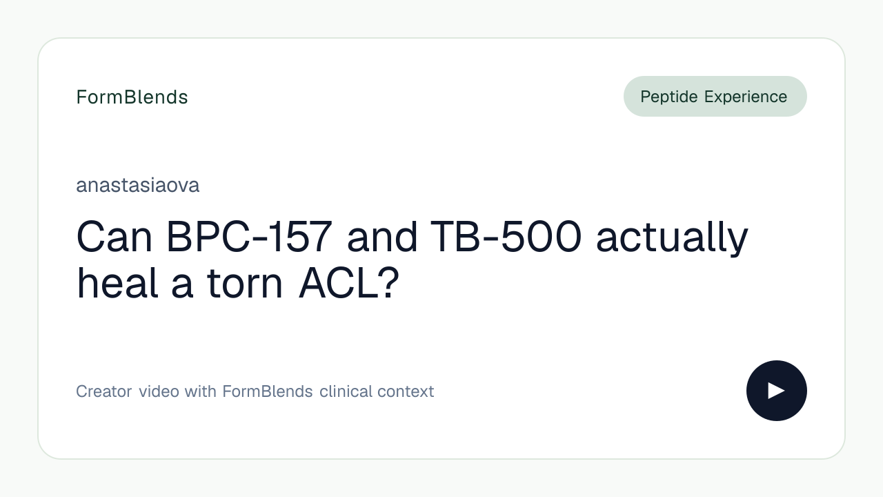 bpc 157 acl Can BPC-157 and TB-500 actually heal a torn ACL? by anastasiaova How Long Does Back Strength:5mg+5mg Longevity & Bio-hacking