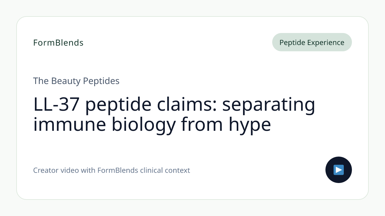 LL-37 peptide claims: separating immune biology from hype