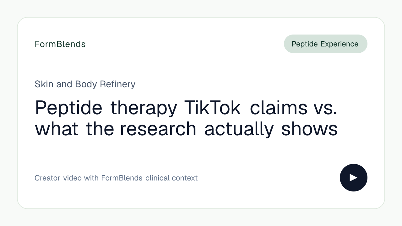 Peptide therapy TikTok claims vs. what the research actually shows