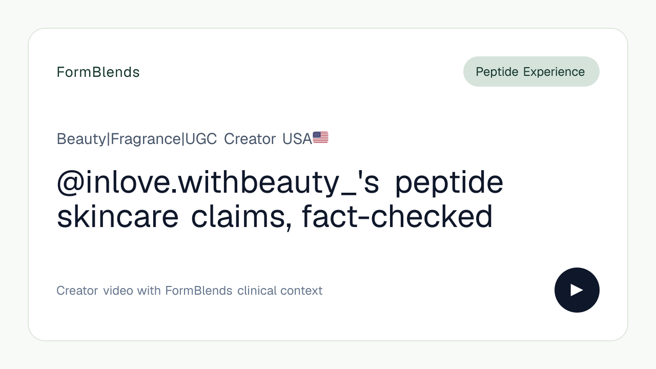 @inlove.withbeauty_'s peptide skincare claims, fact-checked