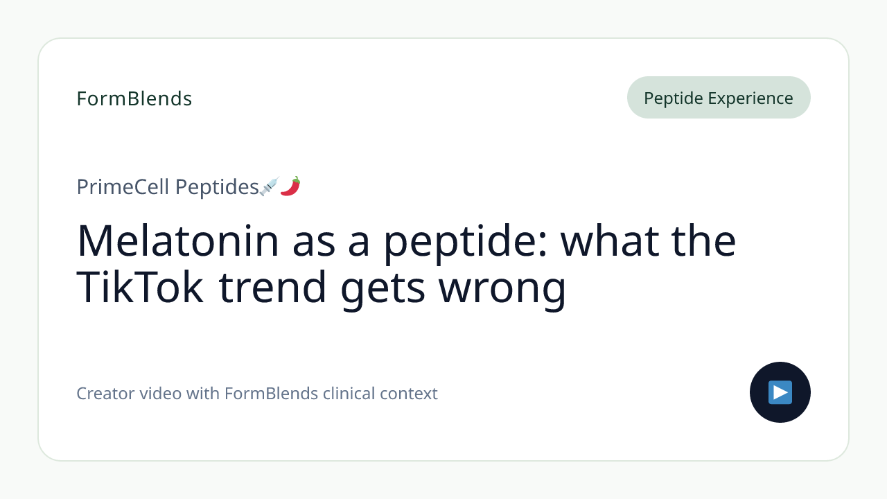 Melatonin as a peptide: what the TikTok trend gets wrong
