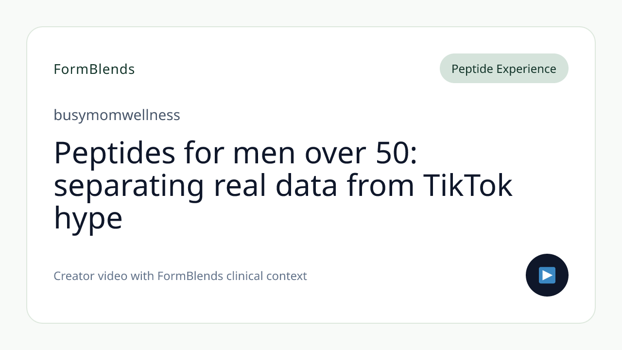Peptides for men over 50: separating real data from TikTok hype