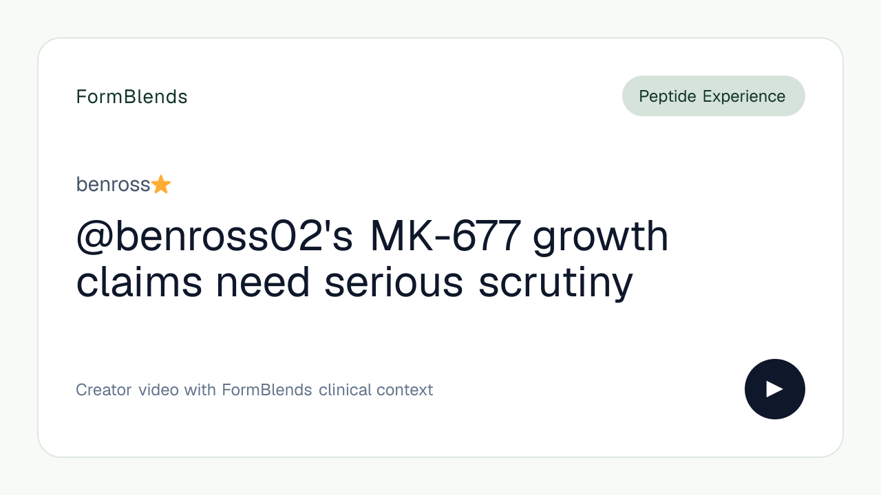 @benross02's MK-677 growth claims need serious scrutiny