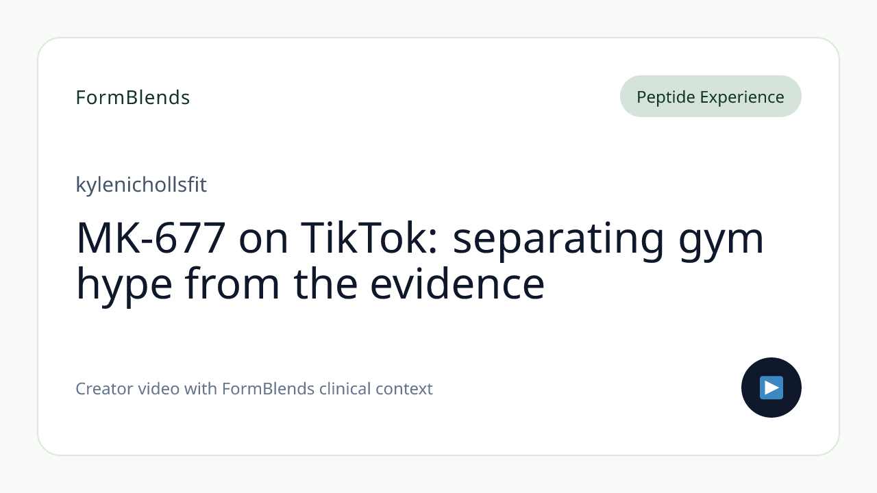 MK-677 on TikTok: separating gym hype from the evidence