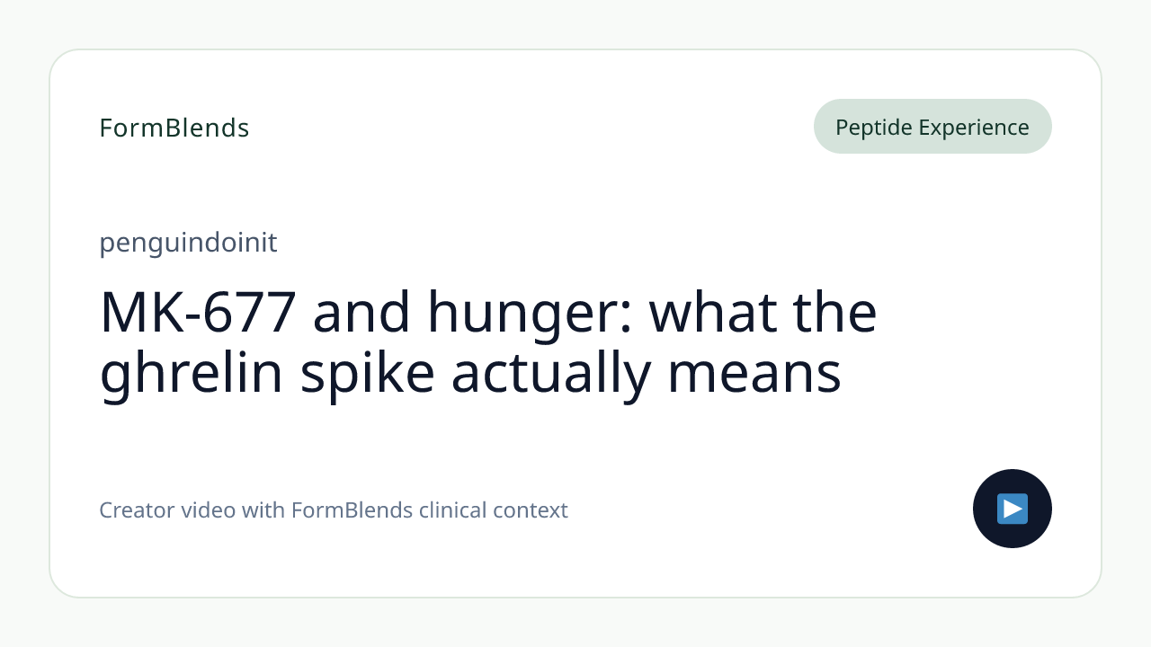MK-677 and hunger: what the ghrelin spike actually means