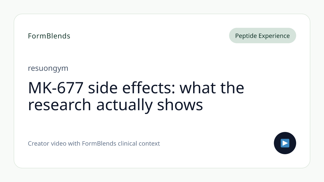 MK-677 side effects: what the research actually shows