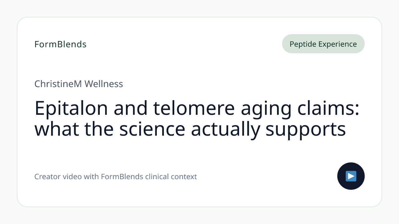 Epitalon and telomere aging claims: what the science actually supports
