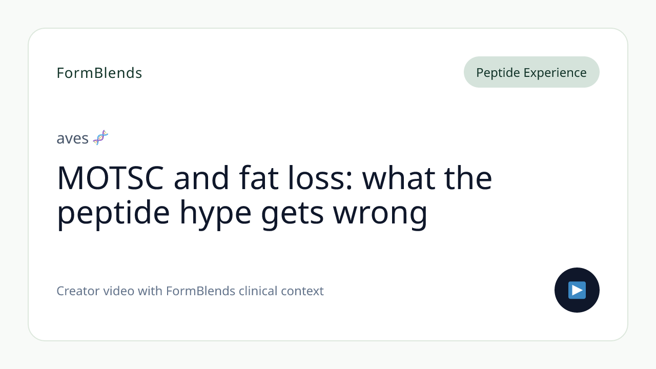 MOTSC and fat loss: what the peptide hype gets wrong